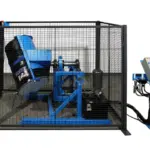 Automatisierter Fassmischer mit Sicherheitskäfig