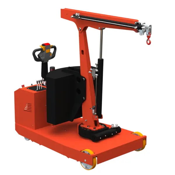 Kran 1000 kg G1000DBL – elektrischer Gegengewichtsschwenkkran mit Doppel-Teleskopausleger, ideal für Montage und Werkstatt