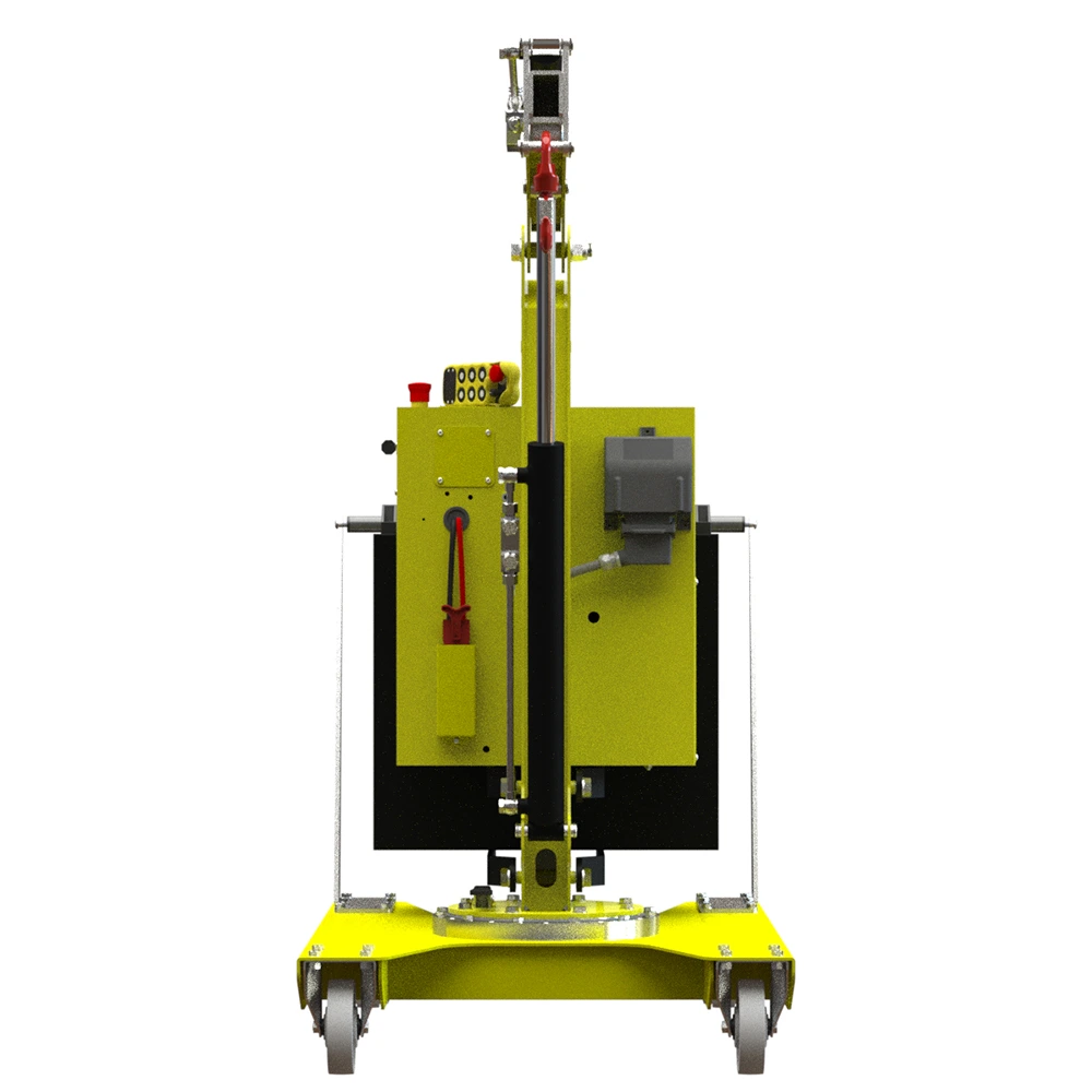 Mobiler Hebekran PH‑01B2SER_1000 – Frontansicht mit ergonomischem Bediengriff und Funkfernbedienung