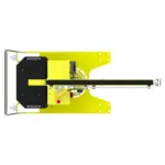 Mobiler Hebekran PH‑01B2SER_1000 – perspektivische Draufsicht auf 200 kg Gegengewichtskran mit elektrohydraulischem Teleskopausleger und 360° rotierender Basis