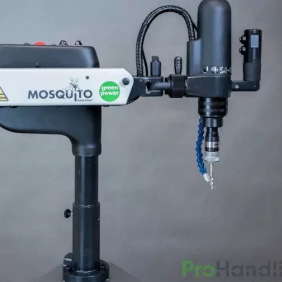 Gewindeschneidmaschine Mosquito M2-M14 Elektrischer Gewindeschneidarm für Werkbank – Roscamat Mosquito M2–M14