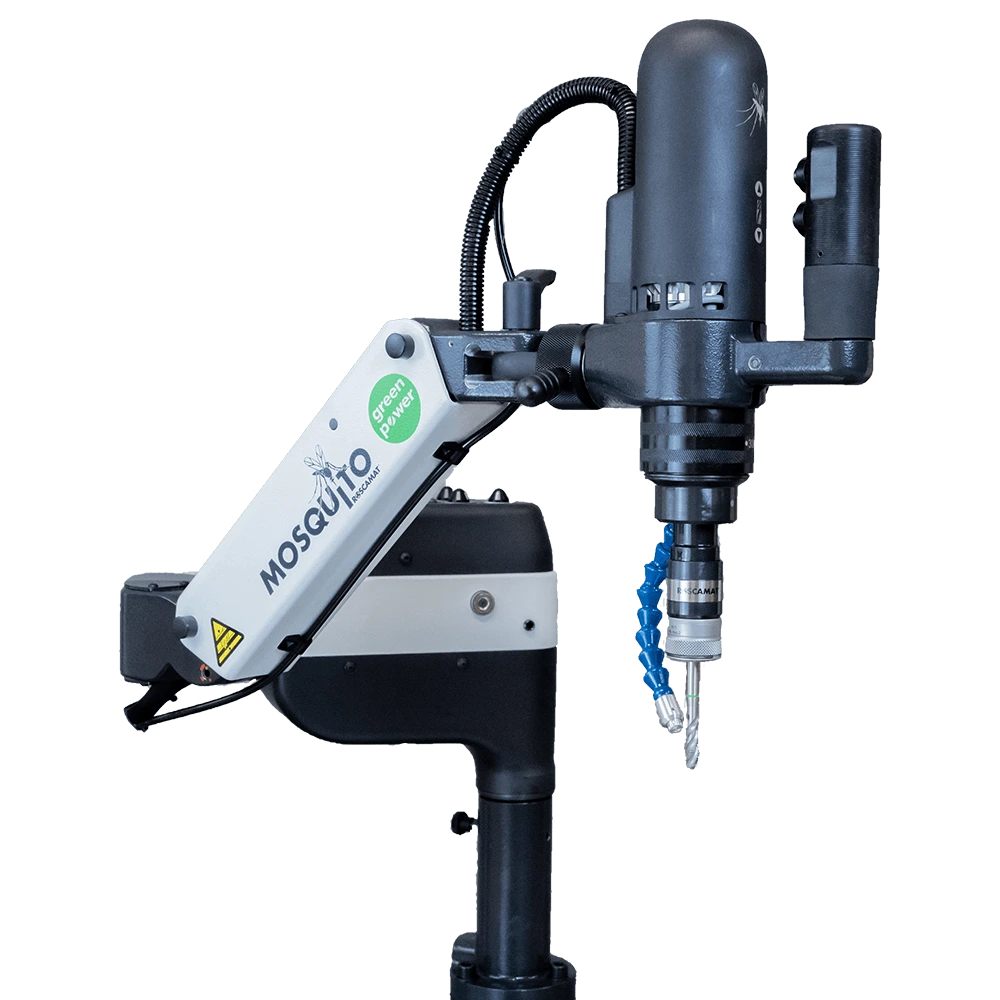 Kompakte elektrische Gewindeschneidmaschine für präzises Gewindeschneiden bis M14 Roscamat Mosquito – elektrische Gewindeschneidmaschine M2–M14